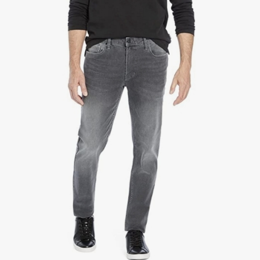 Kenneth Cole Mens Slim Fit Spring Grey Jeans 30x30
